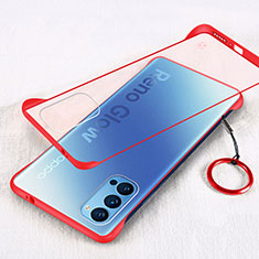Handyhülle Hülle Crystal Hartschalen Tasche Schutzhülle H01 für Oppo Reno4 Pro 5G Rot