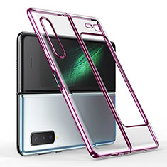 Handyhülle Hülle Crystal Hartschalen Tasche Schutzhülle H01 für Samsung Galaxy Fold Violett