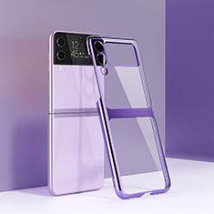 Handyhülle Hülle Crystal Hartschalen Tasche Schutzhülle H01 für Samsung Galaxy Z Flip3 5G Violett