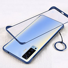 Handyhülle Hülle Crystal Hartschalen Tasche Schutzhülle H01 für Vivo X50 5G Blau