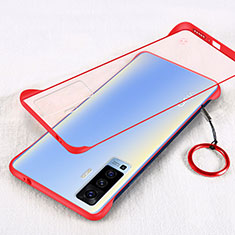 Handyhülle Hülle Crystal Hartschalen Tasche Schutzhülle H01 für Vivo X50 5G Rot