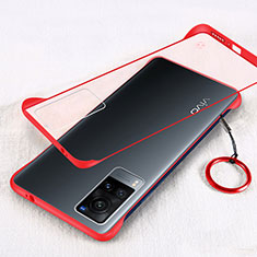 Handyhülle Hülle Crystal Hartschalen Tasche Schutzhülle H01 für Vivo X60 5G Rot