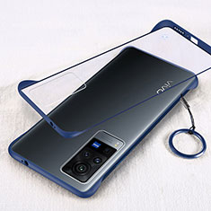 Handyhülle Hülle Crystal Hartschalen Tasche Schutzhülle H01 für Vivo X60 Pro 5G Blau