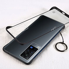 Handyhülle Hülle Crystal Hartschalen Tasche Schutzhülle H01 für Vivo X60 Pro 5G Schwarz