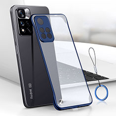 Handyhülle Hülle Crystal Hartschalen Tasche Schutzhülle H01 für Xiaomi Redmi Note 11 Pro+ Plus 5G Blau