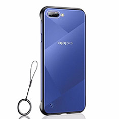 Handyhülle Hülle Crystal Hartschalen Tasche Schutzhülle H02 für Oppo A12e Schwarz