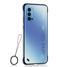 Handyhülle Hülle Crystal Hartschalen Tasche Schutzhülle H02 für Oppo Reno4 5G Blau