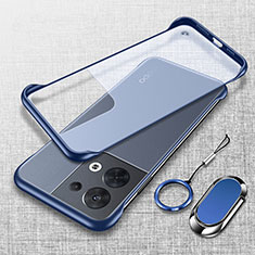 Handyhülle Hülle Crystal Hartschalen Tasche Schutzhülle H02 für Oppo Reno8 Pro+ Plus 5G Blau