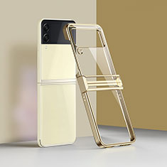 Handyhülle Hülle Crystal Hartschalen Tasche Schutzhülle H02 für Samsung Galaxy Z Flip3 5G Gold