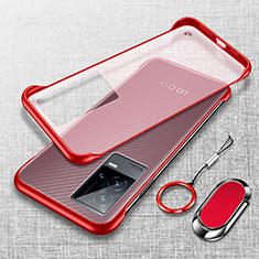 Handyhülle Hülle Crystal Hartschalen Tasche Schutzhülle H02 für Vivo iQOO 8 5G Rot