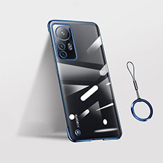 Handyhülle Hülle Crystal Hartschalen Tasche Schutzhülle H02 für Xiaomi Mi 12 5G Blau