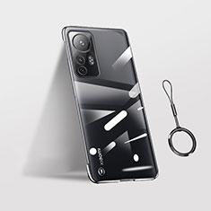 Handyhülle Hülle Crystal Hartschalen Tasche Schutzhülle H02 für Xiaomi Mi 12 5G Schwarz