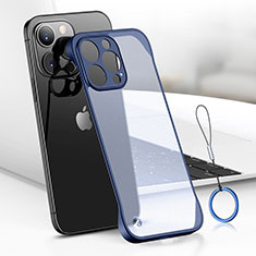 Handyhülle Hülle Crystal Hartschalen Tasche Schutzhülle H03 für Apple iPhone 14 Pro Blau