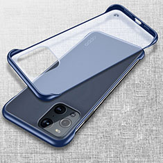 Handyhülle Hülle Crystal Hartschalen Tasche Schutzhülle H03 für Oppo Find X3 Pro 5G Blau