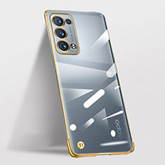Handyhülle Hülle Crystal Hartschalen Tasche Schutzhülle H03 für Oppo Reno6 Pro 5G Gold