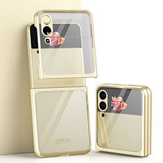 Handyhülle Hülle Crystal Hartschalen Tasche Schutzhülle H03 für Samsung Galaxy Z Flip3 5G Gold