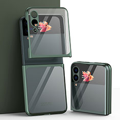 Handyhülle Hülle Crystal Hartschalen Tasche Schutzhülle H03 für Samsung Galaxy Z Flip3 5G Grün