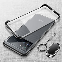 Handyhülle Hülle Crystal Hartschalen Tasche Schutzhülle H03 für Vivo iQOO 9 Pro 5G Schwarz