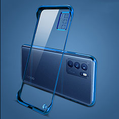 Handyhülle Hülle Crystal Hartschalen Tasche Schutzhülle H04 für Oppo Reno6 Pro 5G India Blau