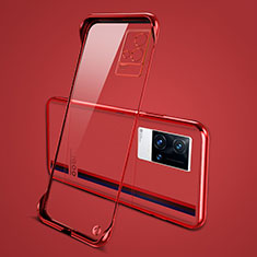 Handyhülle Hülle Crystal Hartschalen Tasche Schutzhülle H04 für Vivo iQOO 8 5G Rot