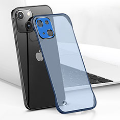 Handyhülle Hülle Crystal Hartschalen Tasche Schutzhülle H05 für Apple iPhone 14 Plus Blau