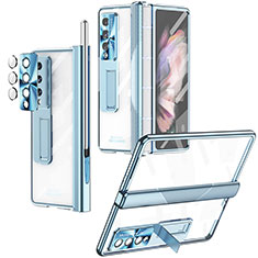 Handyhülle Hülle Crystal Hartschalen Tasche Schutzhülle H05 für Samsung Galaxy Z Fold4 5G Blau