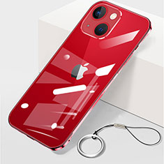 Handyhülle Hülle Crystal Hartschalen Tasche Schutzhülle H09 für Apple iPhone 14 Plus Rot