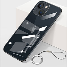 Handyhülle Hülle Crystal Hartschalen Tasche Schutzhülle H09 für Apple iPhone 14 Plus Schwarz