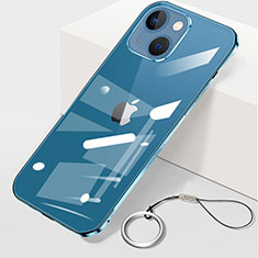 Handyhülle Hülle Crystal Hartschalen Tasche Schutzhülle H09 für Apple iPhone 15 Blau
