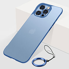 Handyhülle Hülle Crystal Hartschalen Tasche Schutzhülle H10 für Apple iPhone 13 Pro Blau