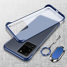 Handyhülle Hülle Crystal Hartschalen Tasche Schutzhülle JS1 für Samsung Galaxy S20 Ultra 5G Blau