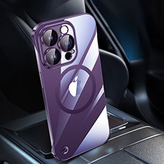 Handyhülle Hülle Crystal Hartschalen Tasche Schutzhülle mit Mag-Safe Magnetic Magnetisch für Apple iPhone 12 Pro Max Violett