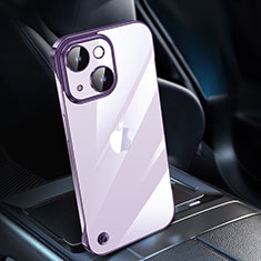 Handyhülle Hülle Crystal Hartschalen Tasche Schutzhülle QC1 für Apple iPhone 14 Plus Violett