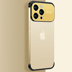 Handyhülle Hülle Crystal Hartschalen Tasche Schutzhülle QC3 für Apple iPhone 14 Pro Max Gold