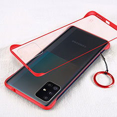 Handyhülle Hülle Crystal Hartschalen Tasche Schutzhülle S01 für Samsung Galaxy A51 5G Rot