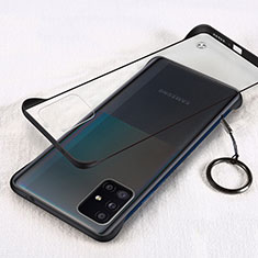 Handyhülle Hülle Crystal Hartschalen Tasche Schutzhülle S01 für Samsung Galaxy A51 5G Schwarz