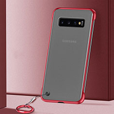 Handyhülle Hülle Crystal Hartschalen Tasche Schutzhülle S01 für Samsung Galaxy S10 5G Rot
