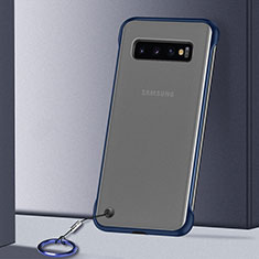 Handyhülle Hülle Crystal Hartschalen Tasche Schutzhülle S01 für Samsung Galaxy S10 Blau