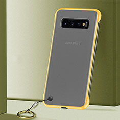 Handyhülle Hülle Crystal Hartschalen Tasche Schutzhülle S01 für Samsung Galaxy S10 Plus Gelb