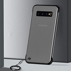 Handyhülle Hülle Crystal Hartschalen Tasche Schutzhülle S01 für Samsung Galaxy S10 Plus Schwarz