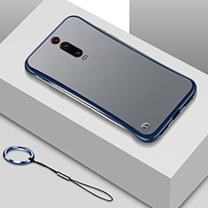 Handyhülle Hülle Crystal Hartschalen Tasche Schutzhülle S01 für Xiaomi Mi 9T Blau
