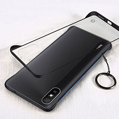 Handyhülle Hülle Crystal Hartschalen Tasche Schutzhülle S01 für Xiaomi Redmi 9A Schwarz