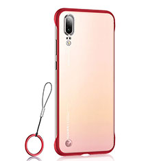 Handyhülle Hülle Crystal Hartschalen Tasche Schutzhülle S02 für Huawei P20 Rot