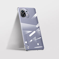 Handyhülle Hülle Crystal Hartschalen Tasche Schutzhülle S02 für Xiaomi Mi 11 5G Silber