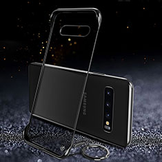 Handyhülle Hülle Crystal Hartschalen Tasche Schutzhülle S03 für Samsung Galaxy S10 Plus Schwarz