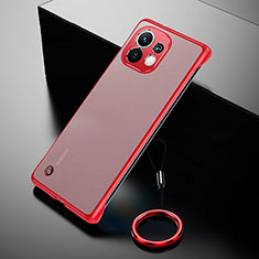 Handyhülle Hülle Crystal Hartschalen Tasche Schutzhülle S03 für Xiaomi Mi 11 Lite 4G Rot