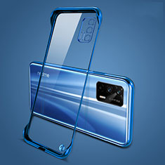Handyhülle Hülle Crystal Rahmenlos Hartschalen Tasche Schutzhülle für Realme Q3 Pro 5G Blau