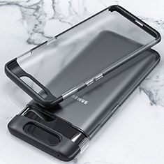 Handyhülle Hülle Crystal Tasche Schutzhülle H02 für Samsung Galaxy A80 Schwarz