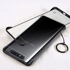 Handyhülle Hülle Crystal Tasche Schutzhülle S01 für Samsung Galaxy A90 4G Schwarz
