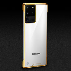 Handyhülle Hülle Crystal Tasche Schutzhülle S01 für Samsung Galaxy S20 Ultra 5G Gold